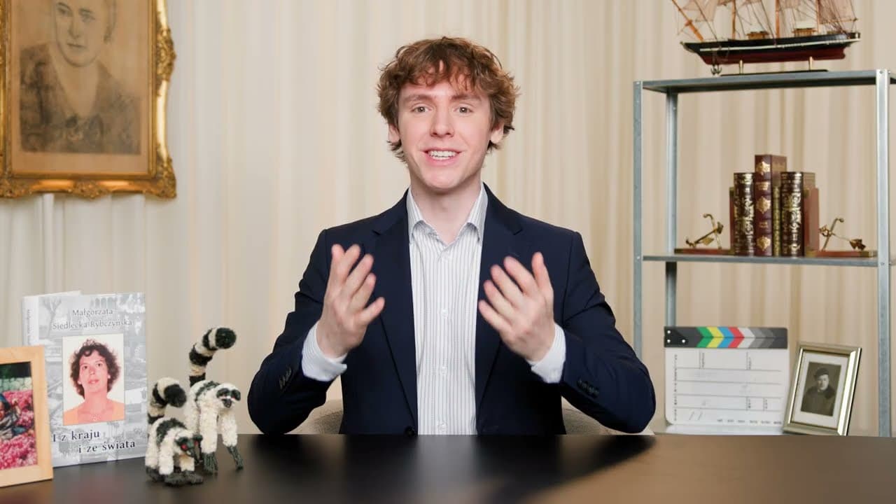 Adam L. Nurek w miniaturze polskiego filmu wprowadzającego.